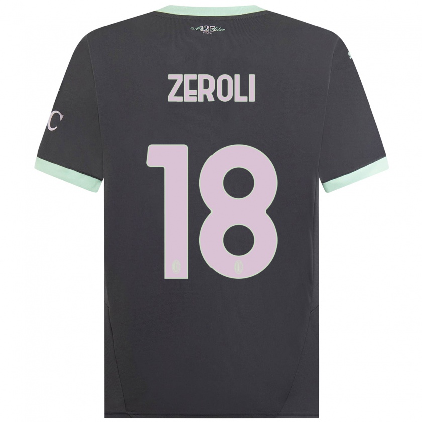 Kandiny Heren Kevin Zeroli #18 Grijs Thuisshirt Derde Tenue 2024/25 T-Shirt