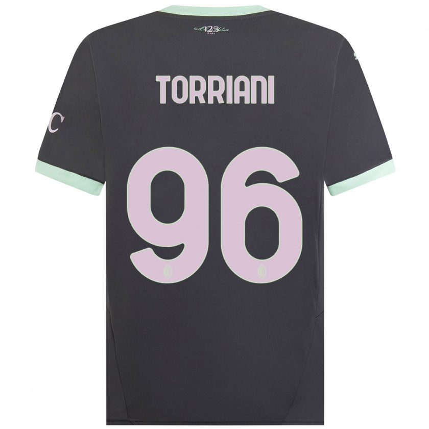 Kandiny Heren Lorenzo Torriani #96 Grijs Thuisshirt Derde Tenue 2024/25 T-Shirt