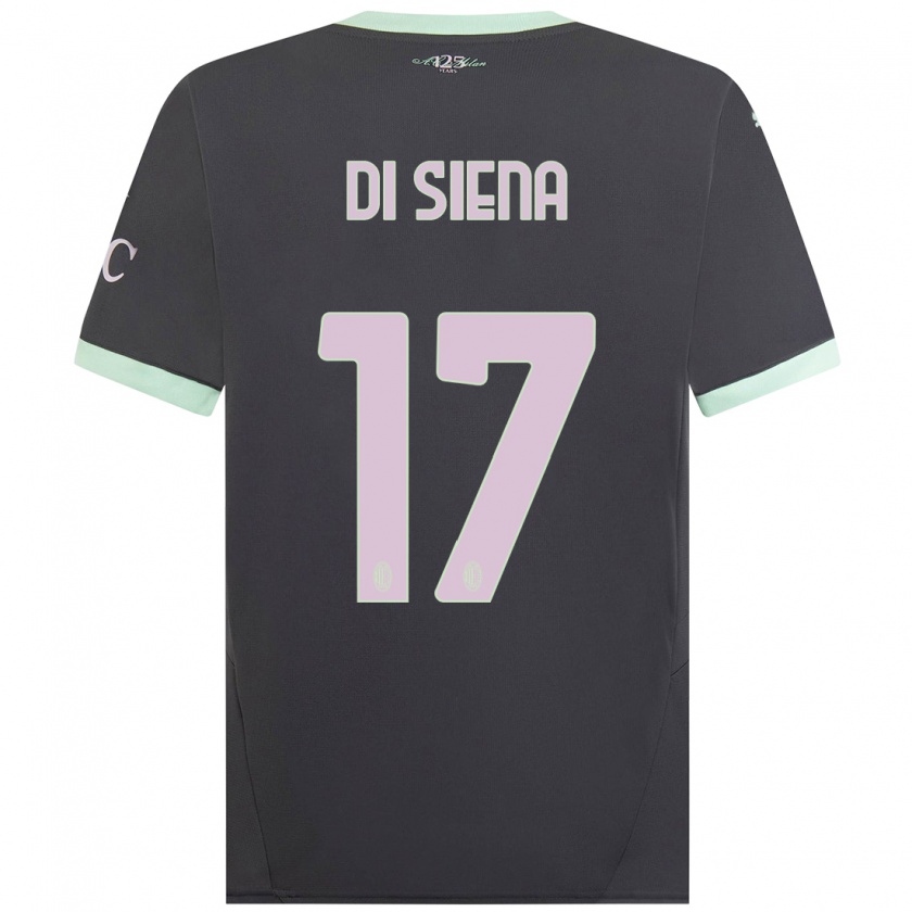 Kandiny Heren Andrea Di Siena #17 Grijs Thuisshirt Derde Tenue 2024/25 T-Shirt