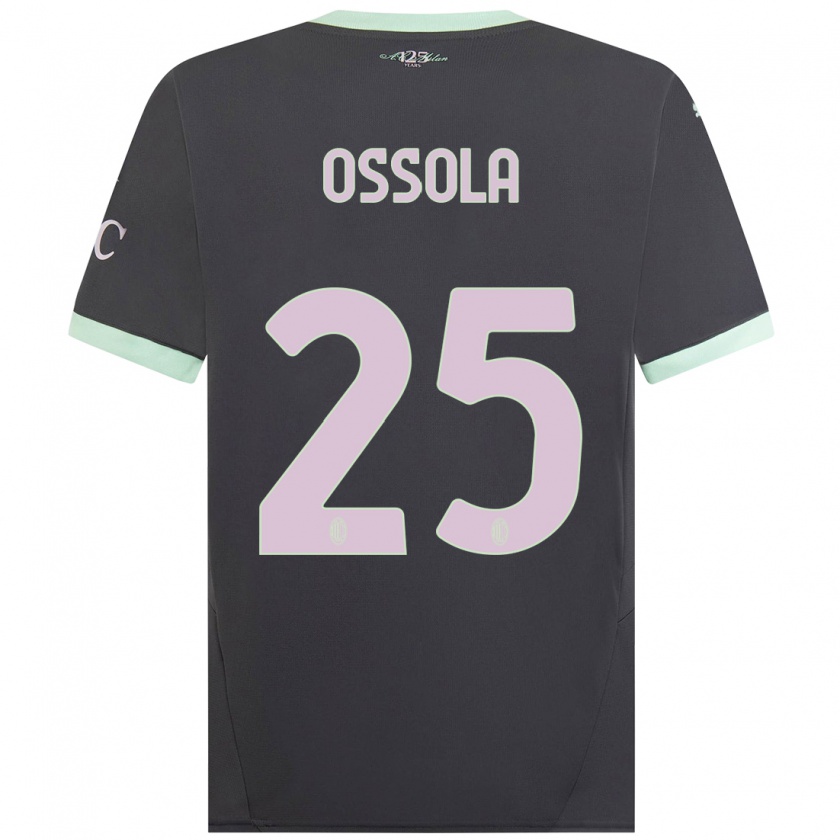 Kandiny Heren Lorenzo Ossola #25 Grijs Thuisshirt Derde Tenue 2024/25 T-Shirt