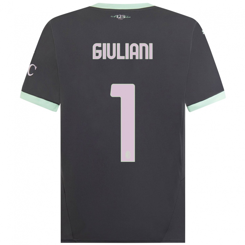 Kandiny Hombre Camiseta Laura Giuliani #1 Gris Equipación Tercera 2024/25 La Camisa