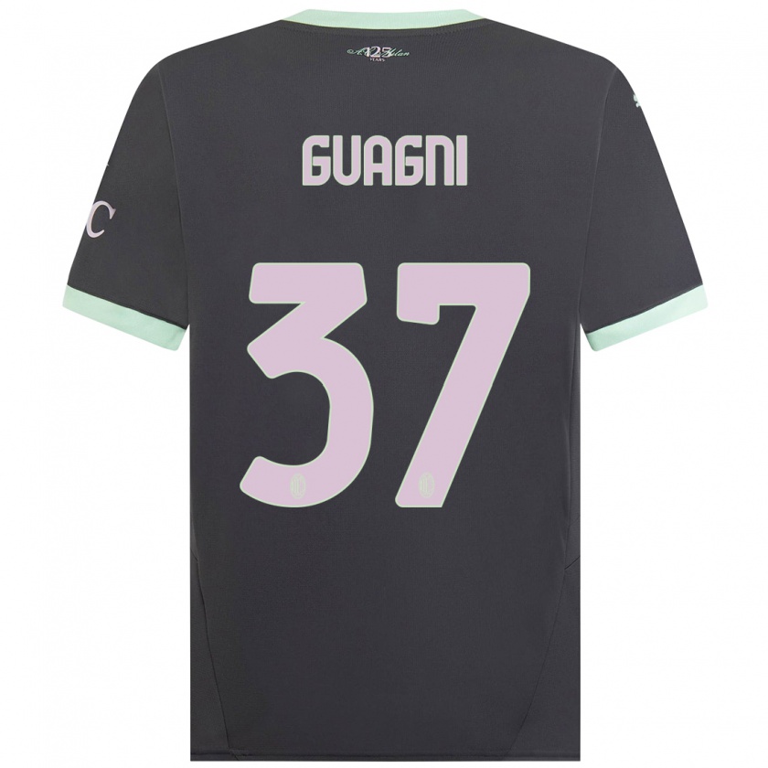 Kandiny Heren Alia Guagni #37 Grijs Thuisshirt Derde Tenue 2024/25 T-Shirt België