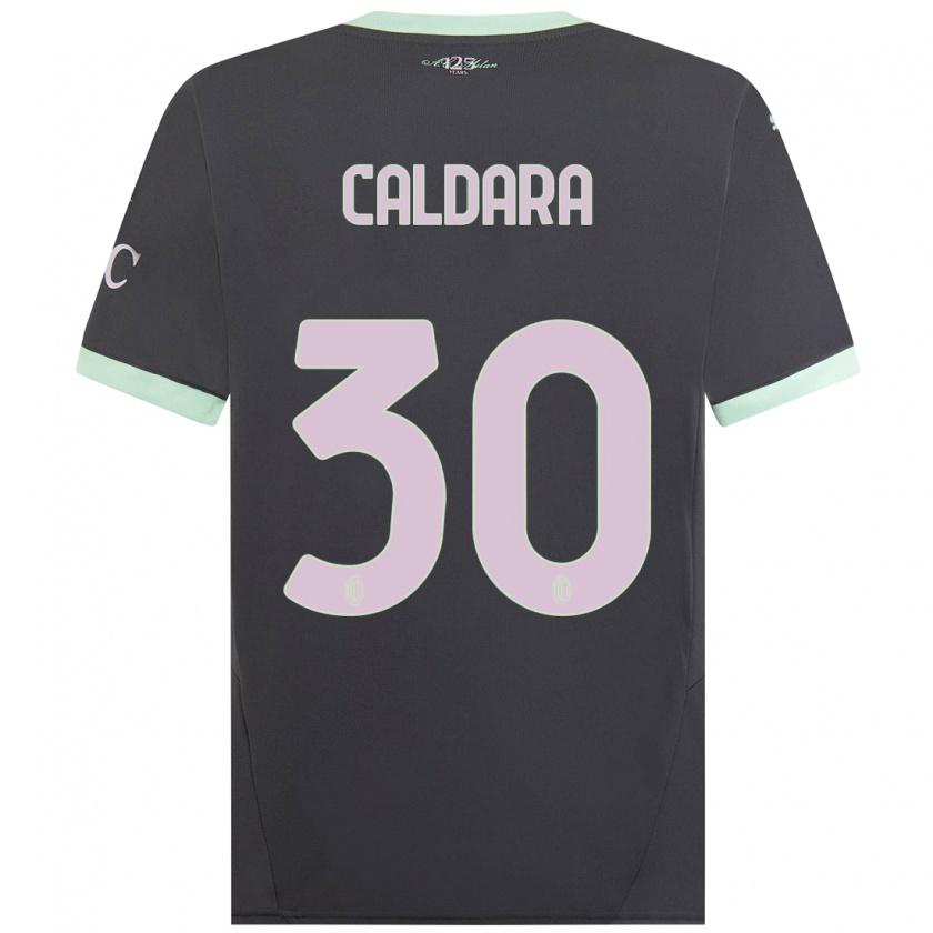 Kandiny Heren Mattia Caldara #30 Grijs Thuisshirt Derde Tenue 2024/25 T-Shirt