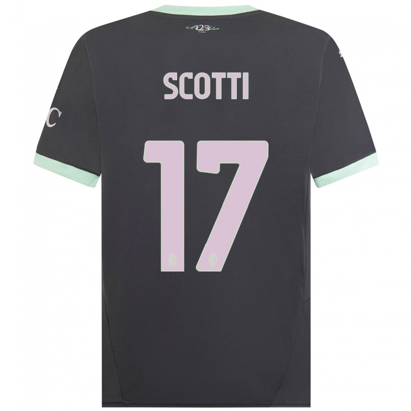 Kandiny Heren Filippo Scotti #17 Grijs Thuisshirt Derde Tenue 2024/25 T-Shirt