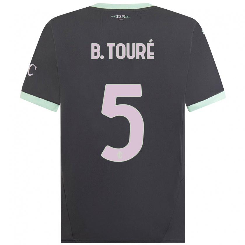 Kandiny Heren Fode Ballo-Toure #5 Grijs Thuisshirt Derde Tenue 2024/25 T-Shirt