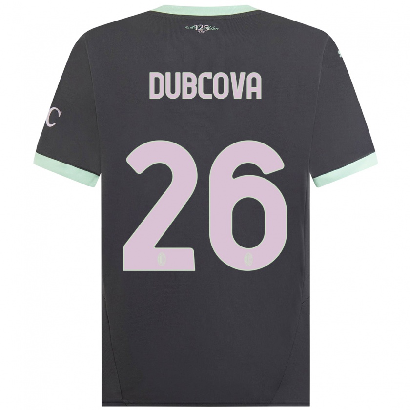 Kandiny Heren Michaela Dubcova #26 Grijs Thuisshirt Derde Tenue 2024/25 T-Shirt