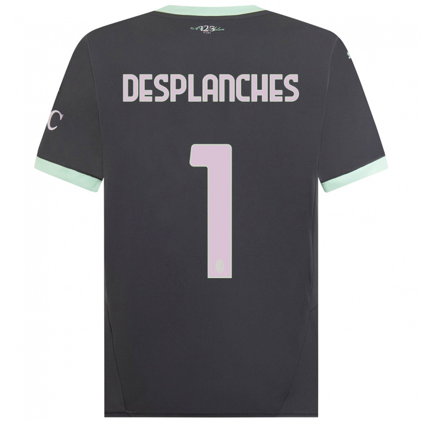 Kandiny Heren Sebastiano Desplanches #1 Grijs Thuisshirt Derde Tenue 2024/25 T-Shirt