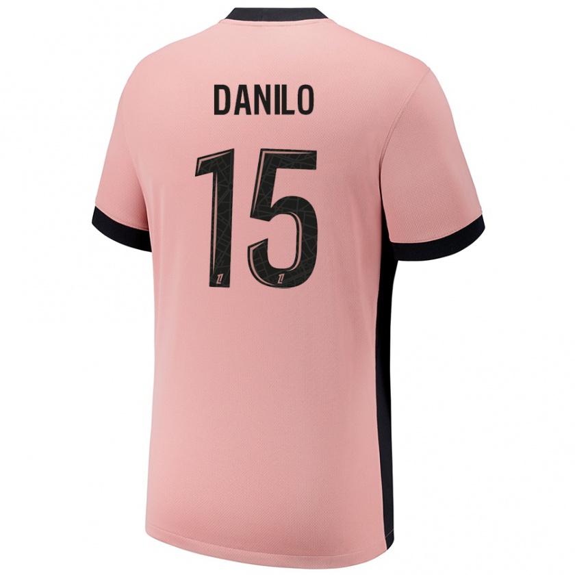 Kandiny Heren Danilo Pereira #15 Roestroze Thuisshirt Derde Tenue 2024/25 T-Shirt