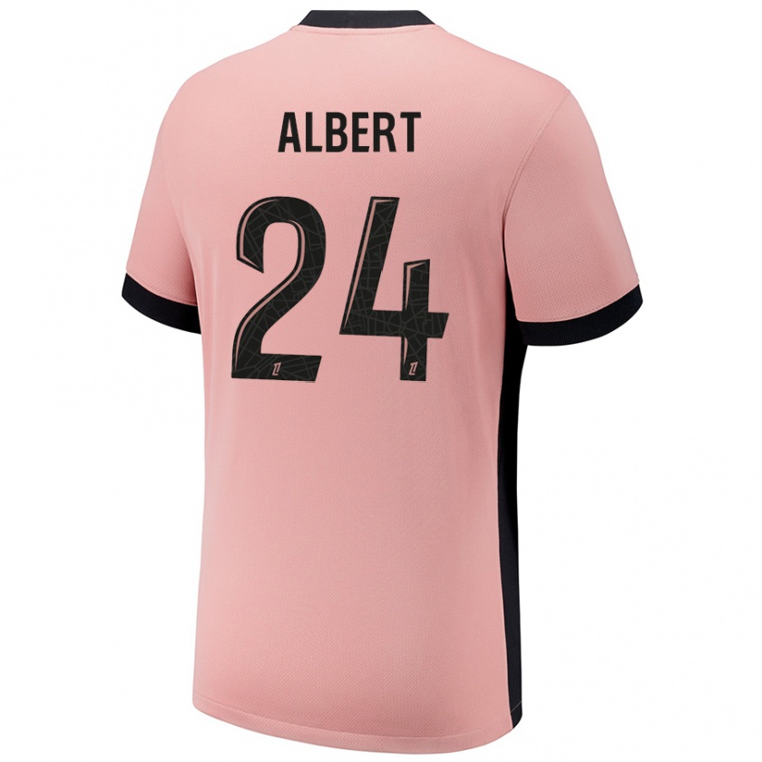 Kandiny Heren Korbin Albert #24 Roestroze Thuisshirt Derde Tenue 2024/25 T-Shirt