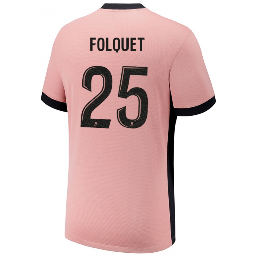 Kandiny Uomo Maglia Magnaba Folquet #25 Rosa Ruggine Kit Gara Third 2024/25 Maglietta