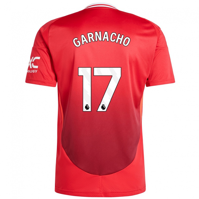 Kandiny Mujer Camiseta Alejandro Garnacho #17 Rojo Brillante 1ª Equipación 2024/25 La Camisa México