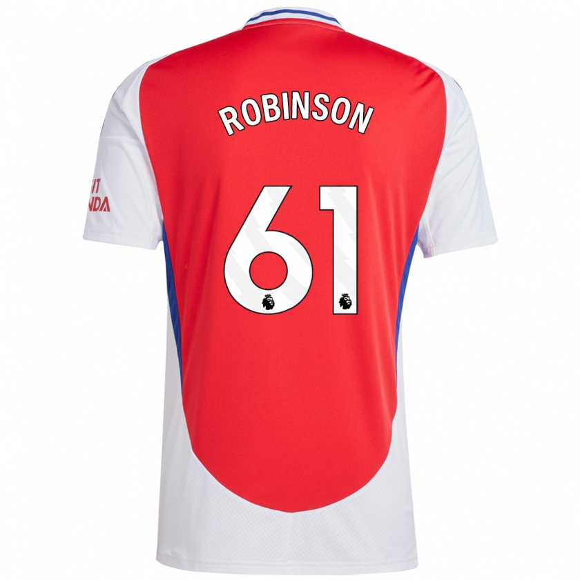 Kandiny Dames Josh Robinson #61 Rood Wit Thuisshirt Thuistenue 2024/25 T-Shirt