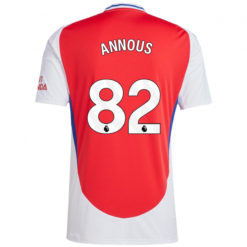 Kandiny Dames Andre Annous #82 Rood Wit Thuisshirt Thuistenue 2024/25 T-Shirt