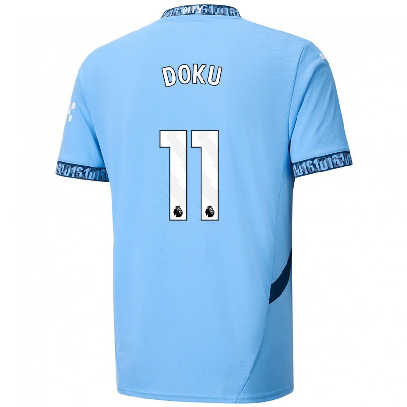 Kandiny Dames Jérémy Doku #11 Marineblauw Thuisshirt Thuistenue 2024/25 T-Shirt België