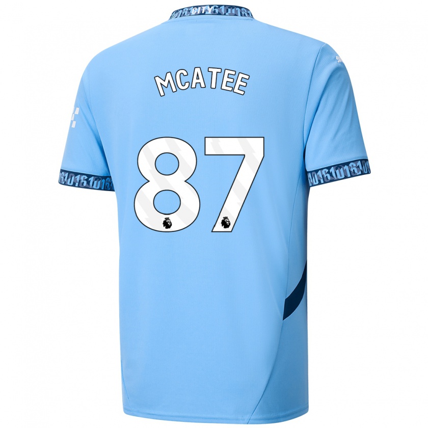 Kandiny Mujer Camiseta James Mcatee #87 Azul Marino 1ª Equipación 2024/25 La Camisa