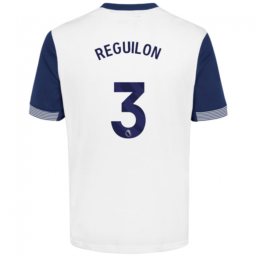 Kandiny Dames Sergio Reguilón #3 Wit Blauw Thuisshirt Thuistenue 2024/25 T-Shirt