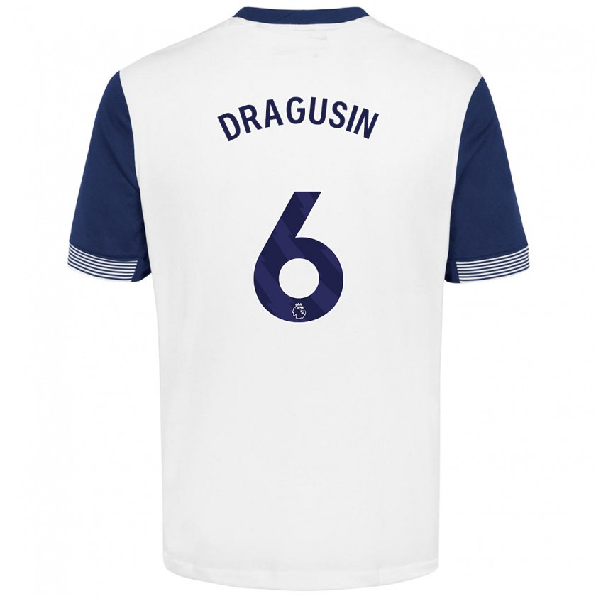 Kandiny Donna Maglia Radu Drăgușin #6 Bianco Blu Kit Gara Home 2024/25 Maglietta