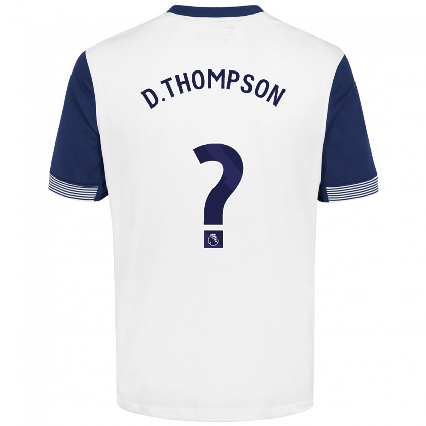 Kandiny Dames Dylan Thompson #0 Wit Blauw Thuisshirt Thuistenue 2024/25 T-Shirt