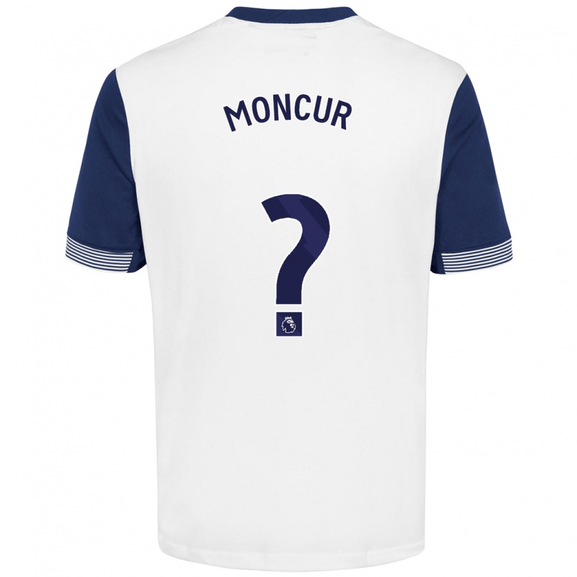 Kandiny Donna Maglia Ronny Moncur #0 Bianco Blu Kit Gara Home 2024/25 Maglietta