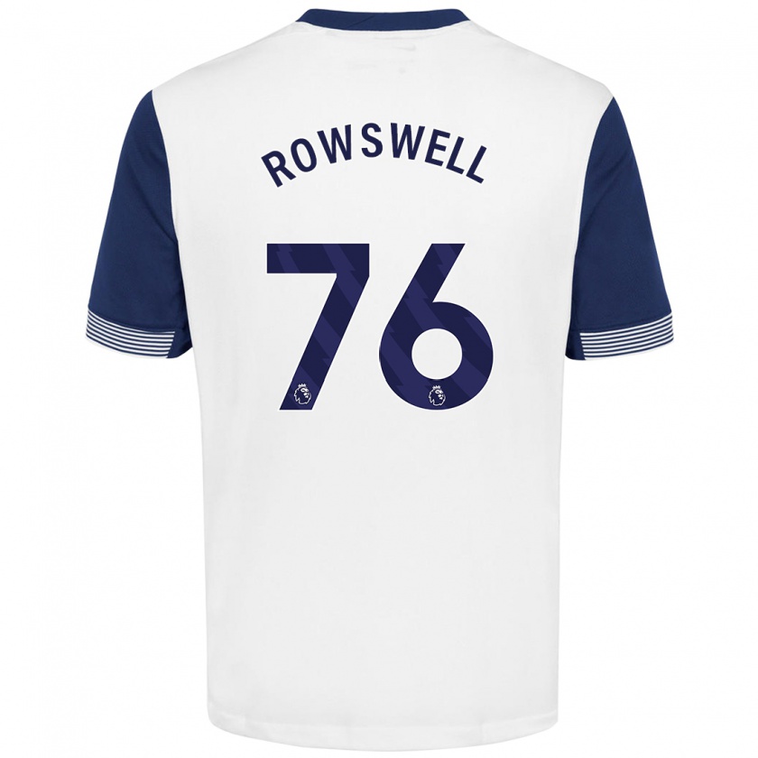 Kandiny Dames James Rowswell #76 Wit Blauw Thuisshirt Thuistenue 2024/25 T-Shirt