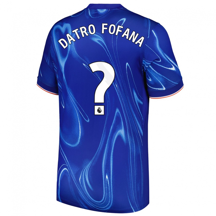 Kandiny Donna Maglia David Datro Fofana #0 Blu Bianco Kit Gara Home 2024/25 Maglietta