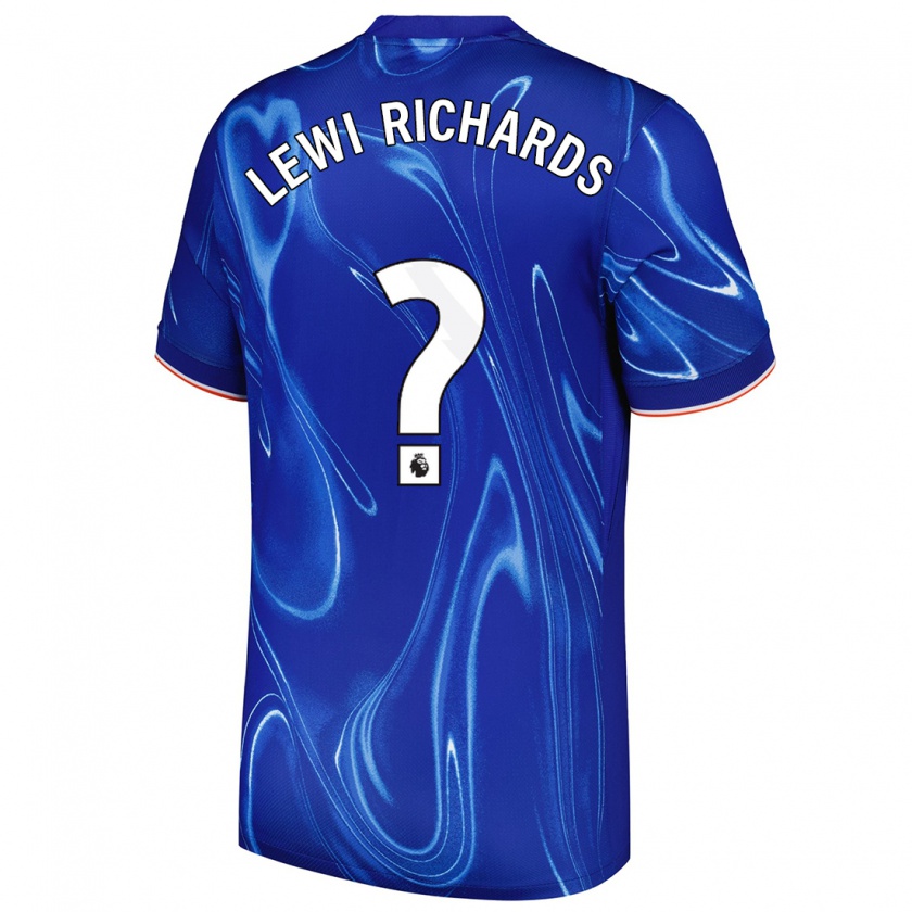 KandinyレディースLewi Richards#0ブルーホワイトホームシャツ2024/25ジャージーユニフォーム