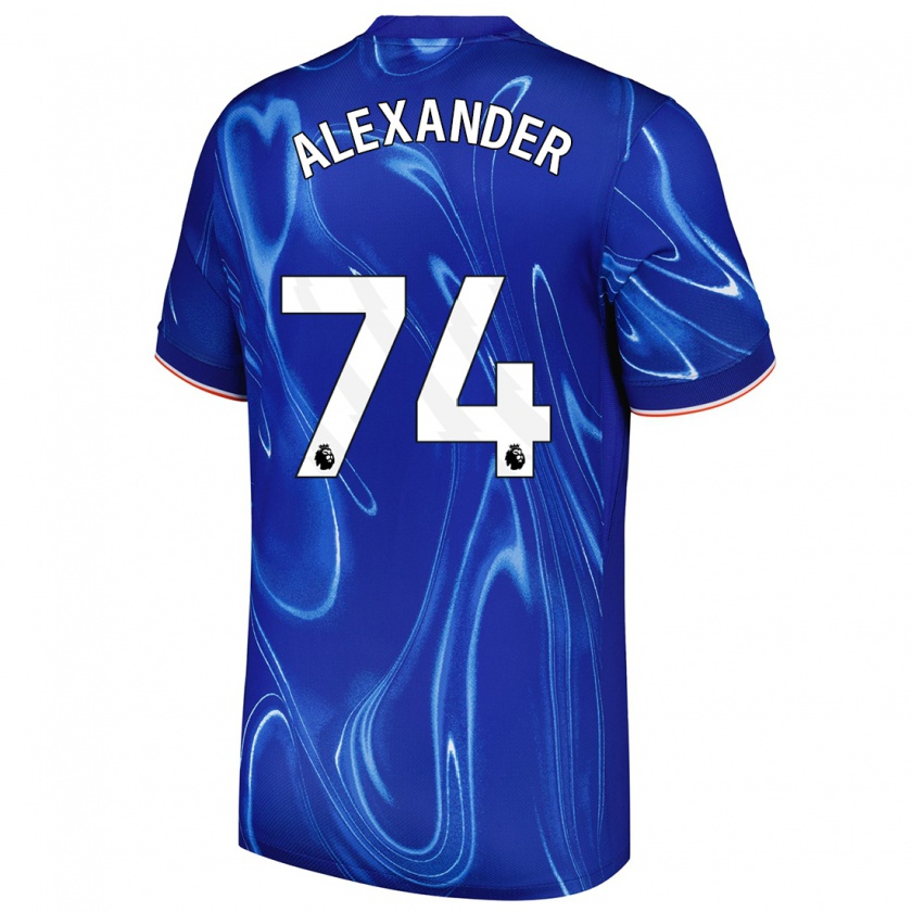 Kandiny Dames Reiss-Alexander Russell-Denny #74 Blauw Wit Thuisshirt Thuistenue 2024/25 T-Shirt