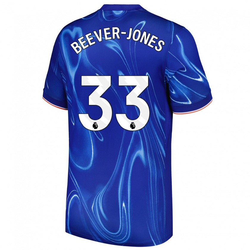 Kandiny Dames Aggie Beever-Jones #33 Blauw Wit Thuisshirt Thuistenue 2024/25 T-Shirt België