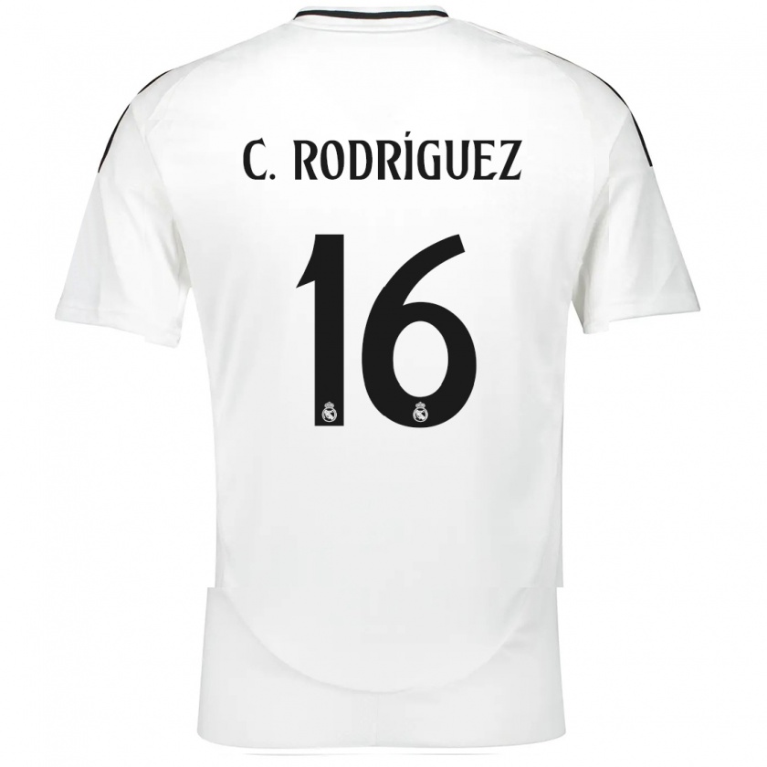 Kandiny Dames Carlos Rodríguez #16 Wit Thuisshirt Thuistenue 2024/25 T-Shirt