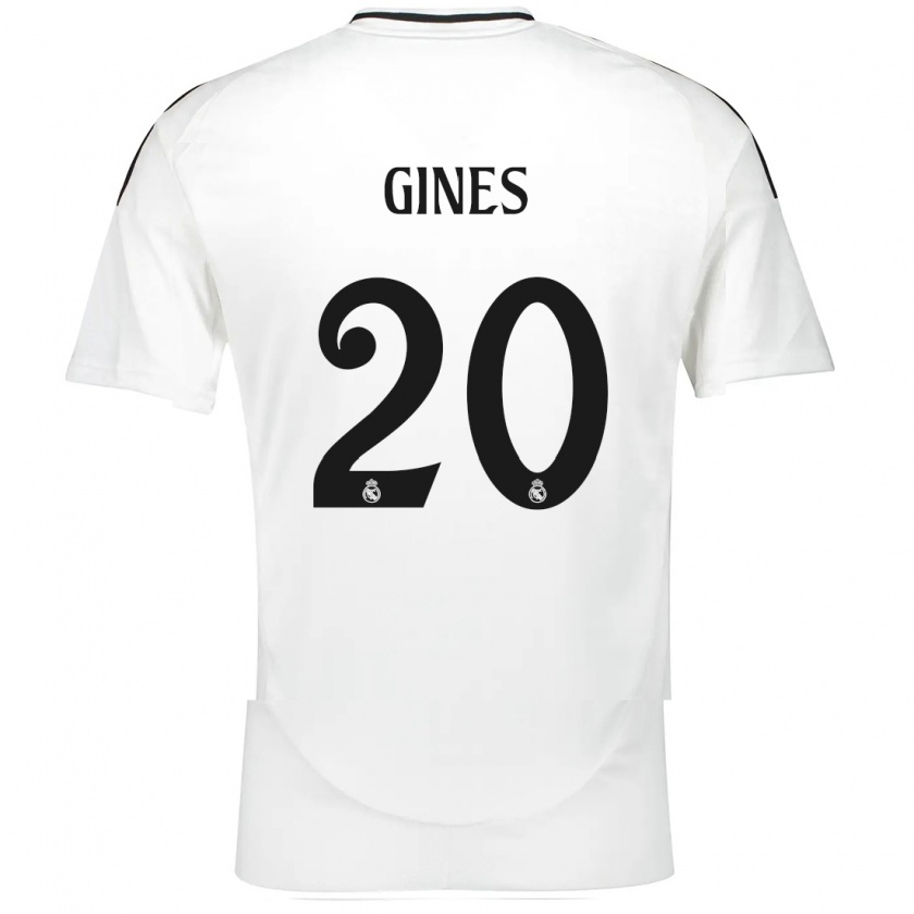 Kandiny Dames Álvaro Ginés #20 Wit Thuisshirt Thuistenue 2024/25 T-Shirt