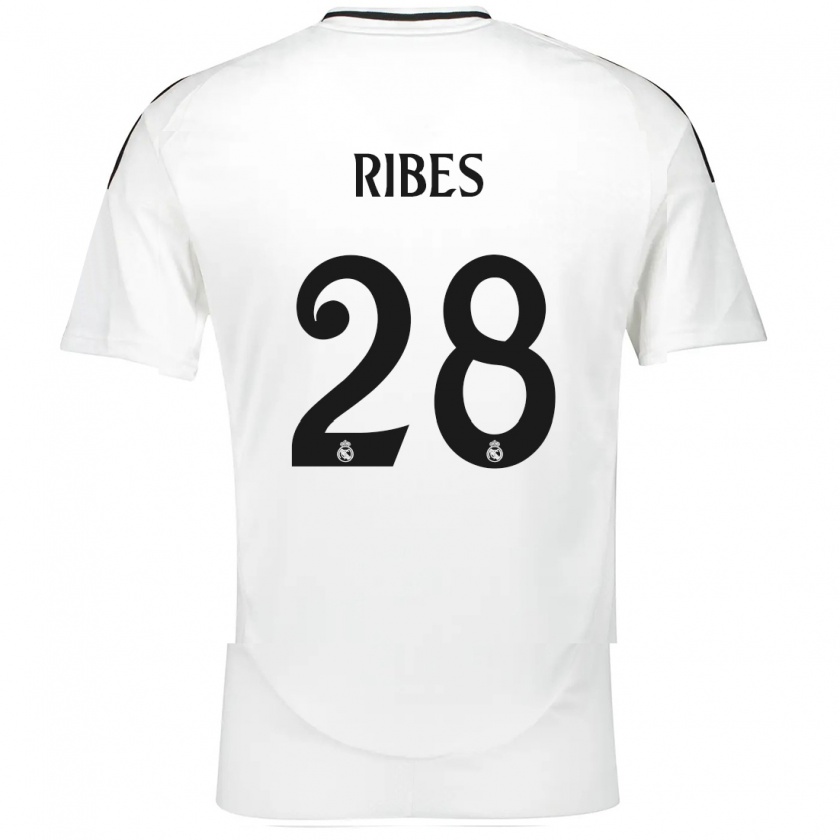 Kandiny Dames Kike Ribes #28 Wit Thuisshirt Thuistenue 2024/25 T-Shirt