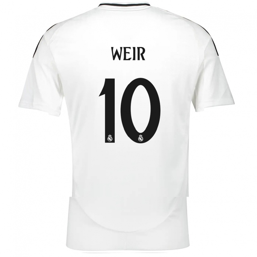 Kandiny Dames Caroline Weir #10 Wit Thuisshirt Thuistenue 2024/25 T-Shirt