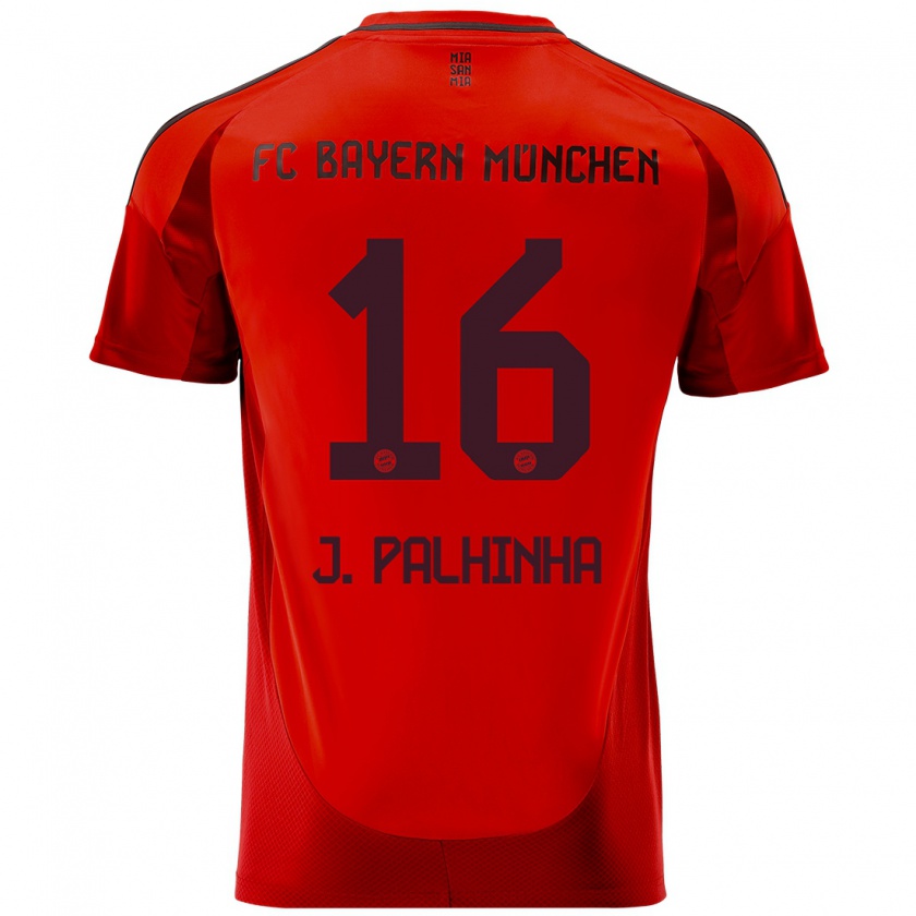 Kandiny Mujer Camiseta João Palhinha #16 Rojo 1ª Equipación 2024/25 La Camisa