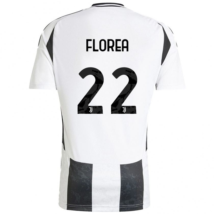 Kandiny Dames Andrei Florea #22 Wit Zwart Thuisshirt Thuistenue 2024/25 T-Shirt