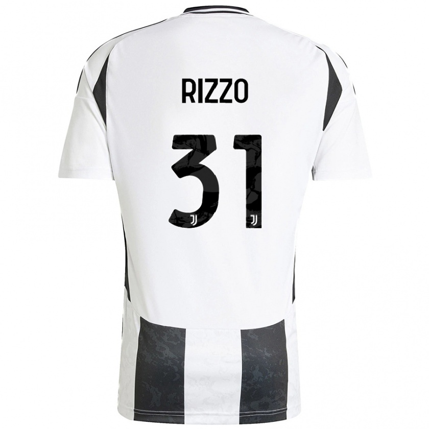 Kandiny Mujer Camiseta Niccolò Rizzo #31 Blanco Negro 1ª Equipación 2024/25 La Camisa