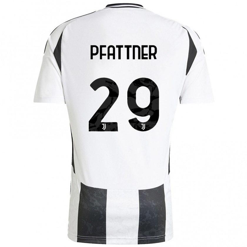 Kandiny Mujer Camiseta Elisa Pfattner #29 Blanco Negro 1ª Equipación 2024/25 La Camisa