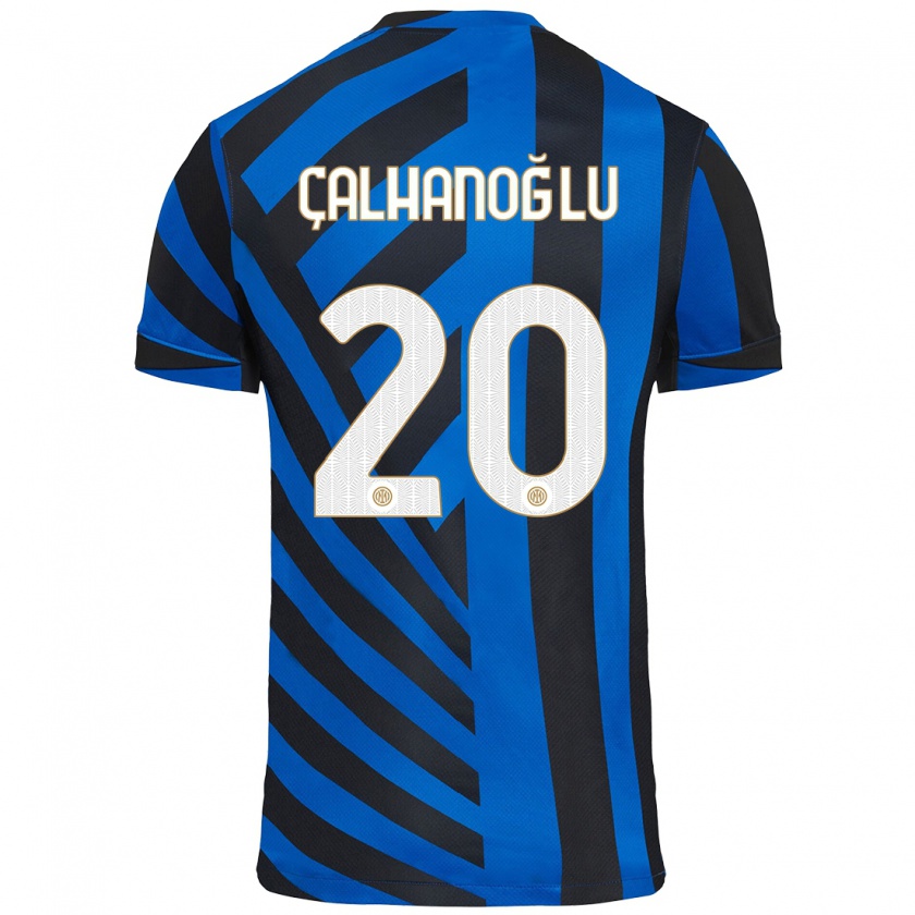 Kandiny Mujer Camiseta Hakan Çalhanoğlu #20 Azul Negro 1ª Equipación 2024/25 La Camisa México