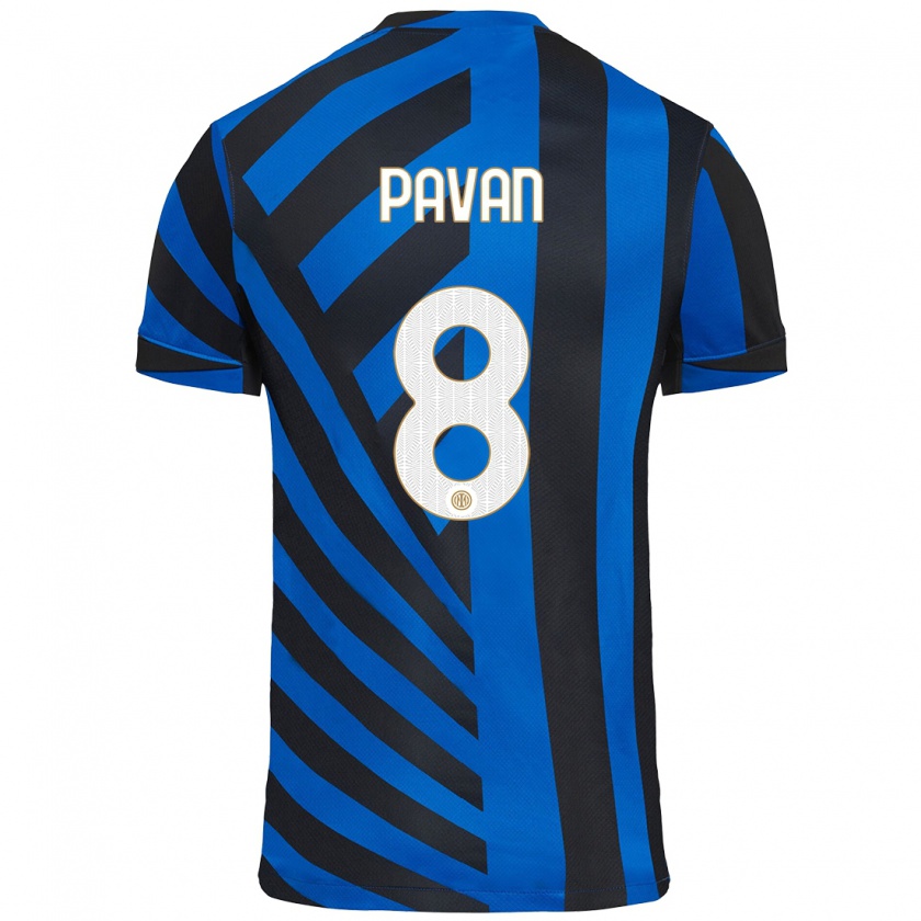 Kandiny Mujer Camiseta Matilde Pavan #8 Azul Negro 1ª Equipación 2024/25 La Camisa México