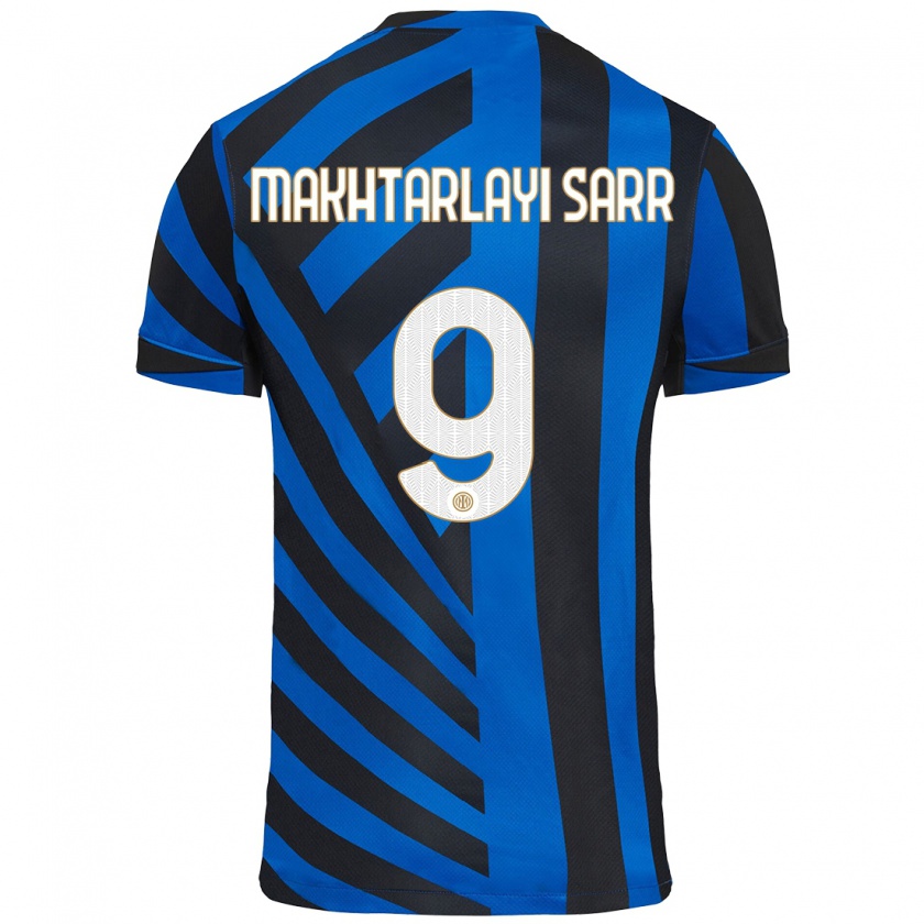 Kandiny Donna Maglia Amadou Makhtarlayi Sarr #9 Blu Nero Kit Gara Home 2024/25 Maglietta