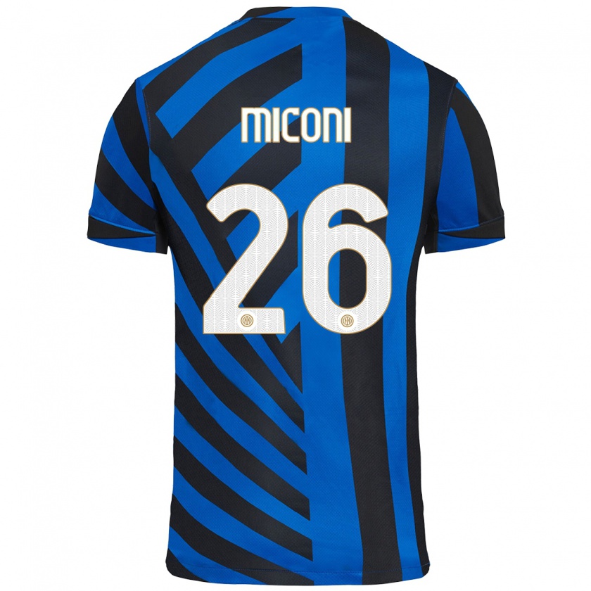 Kandiny Mujer Camiseta Riccardo Miconi #26 Azul Negro 1ª Equipación 2024/25 La Camisa