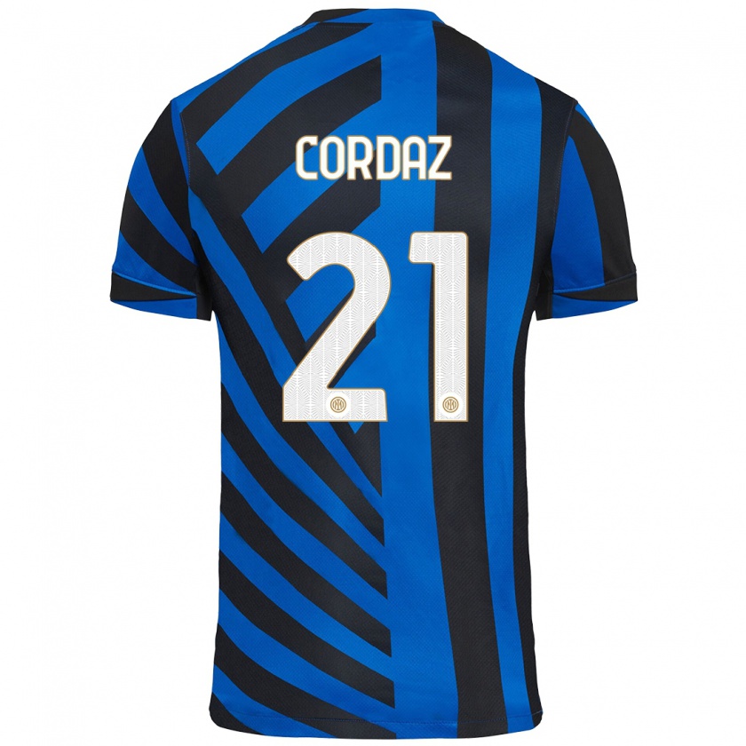 Kandiny Donna Maglia Alex Cordaz #21 Blu Nero Kit Gara Home 2024/25 Maglietta