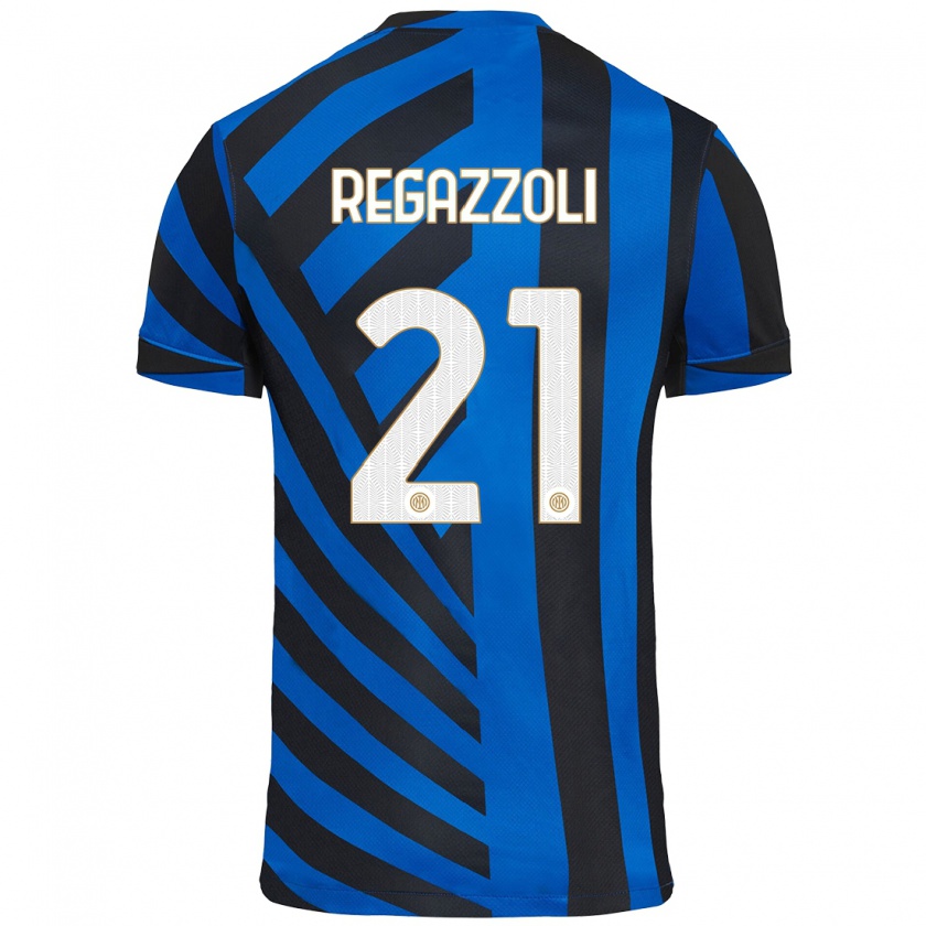 Kandiny Donna Maglia Alice Regazzoli #21 Blu Nero Kit Gara Home 2024/25 Maglietta