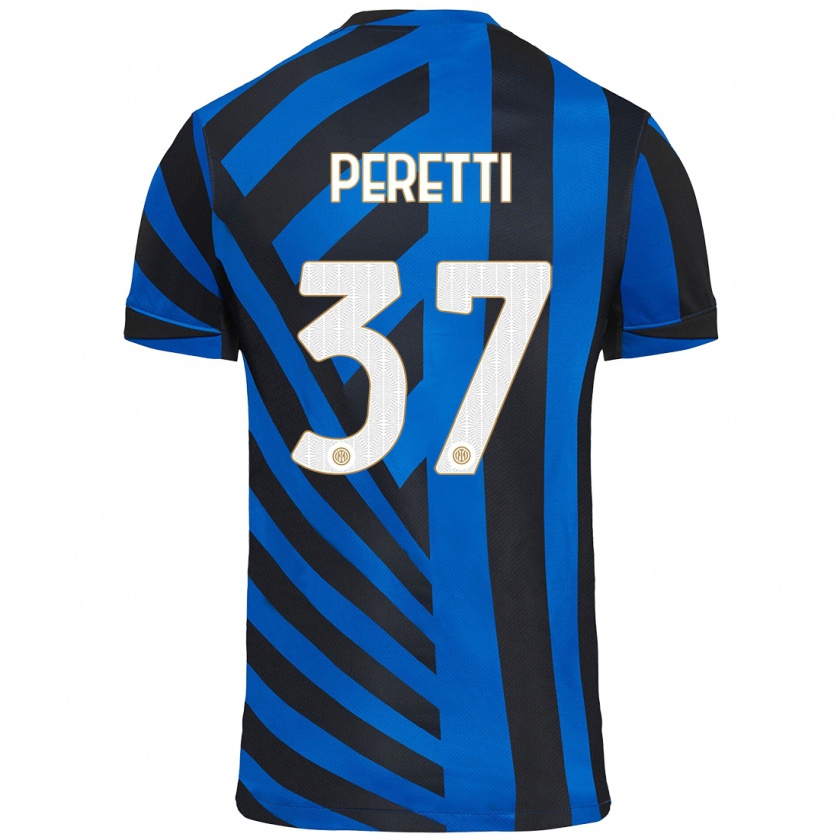 Kandiny Donna Maglia Lorenzo Peretti #37 Blu Nero Kit Gara Home 2024/25 Maglietta