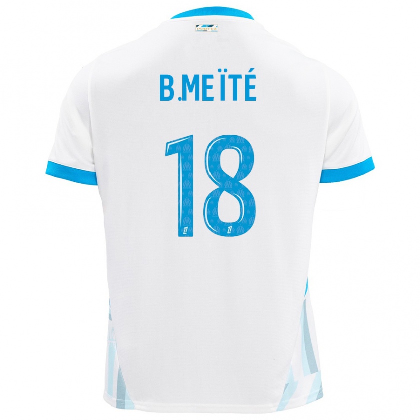 Kandiny Donna Maglia Bamo Meïté #18 Bianco Azzurro Kit Gara Home 2024/25 Maglietta