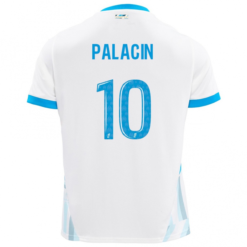 Kandiny Donna Maglia Sara Palacin #10 Bianco Azzurro Kit Gara Home 2024/25 Maglietta