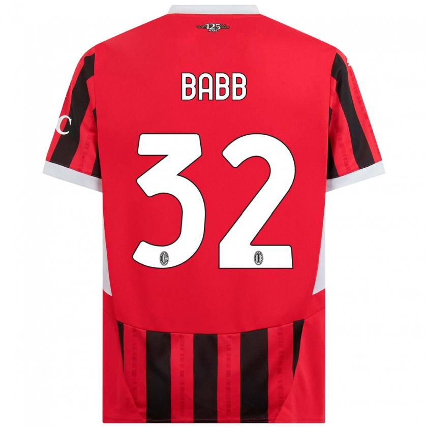 Kandiny Donna Maglia Selena Babb #32 Rosso Nero Kit Gara Home 2024/25 Maglietta