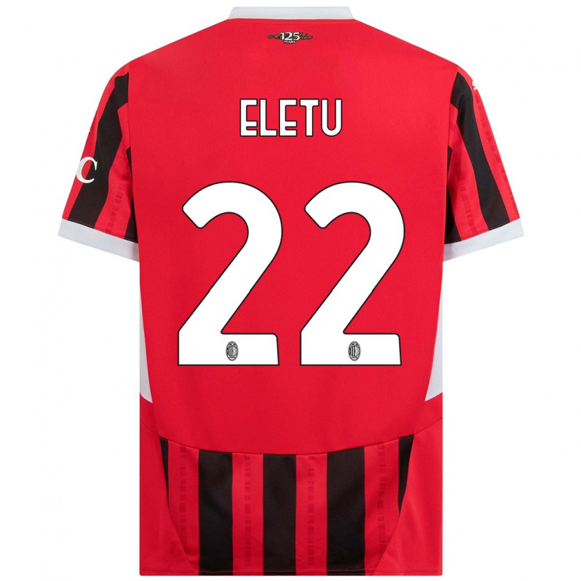 Kandiny Donna Maglia Victor Eletu #22 Rosso Nero Kit Gara Home 2024/25 Maglietta