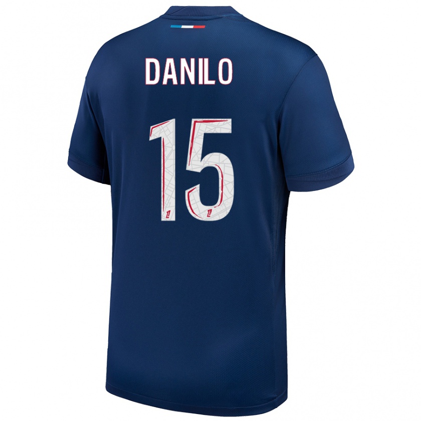 Kandiny Dames Danilo Pereira #15 Marineblauw Wit Thuisshirt Thuistenue 2024/25 T-Shirt