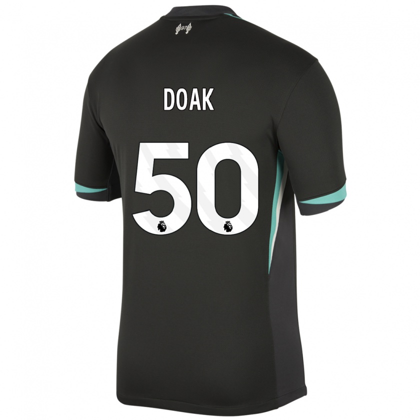 Kandiny Dames Ben Doak #50 Zwart Antraciet Wit Uitshirt Uittenue 2024/25 T-Shirt