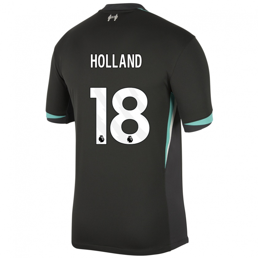 Kandiny Damen Ceri Holland #18 Schwarz Anthrazitweiß Auswärtstrikot Trikot 2024/25 T-Shirt Österreich